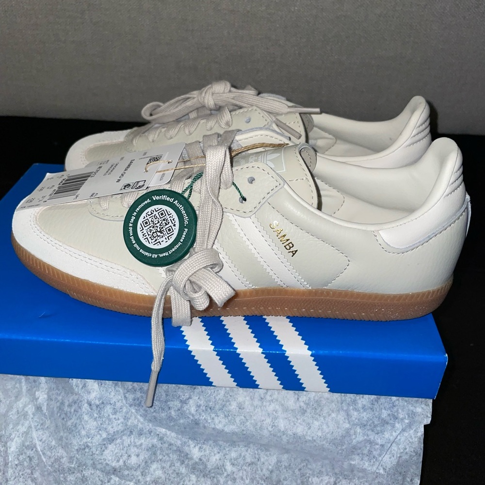 adidas sambas aluminum (women's 6/ men's 4)